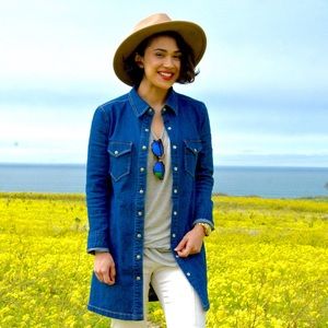 DARK DENIM LONG JACKET